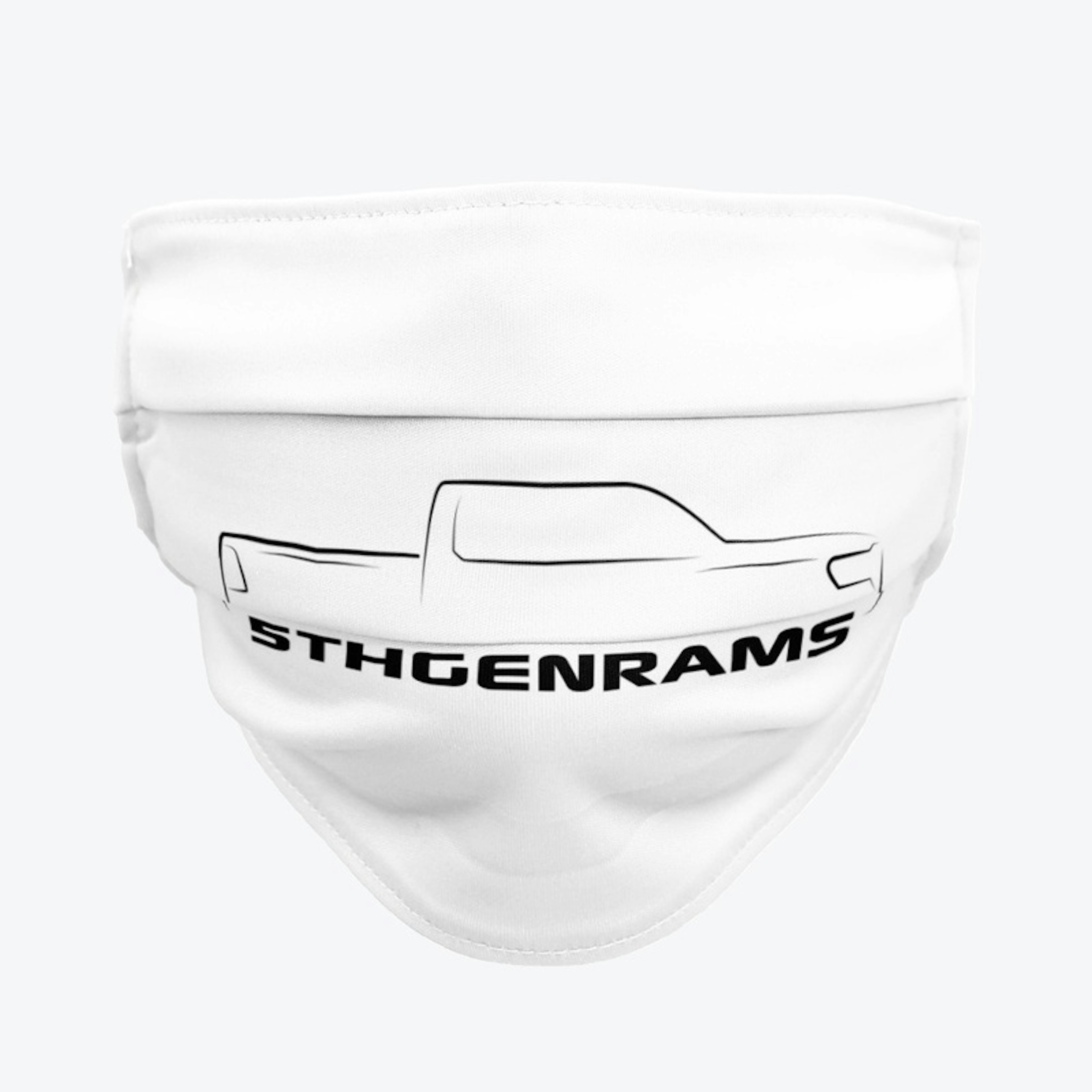 5thGenRams Logo Cloth Mask: